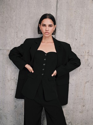 Lc Waikiki Yeni Sezon Straplez Yaka Kadın Klasik Yelek