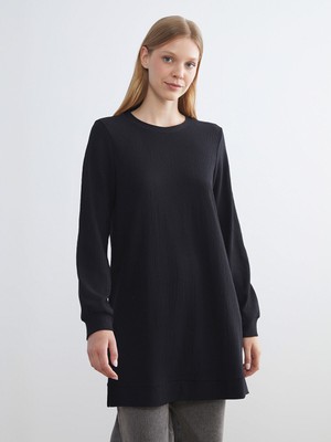 Lc Waikiki Yeni Sezon Bisiklet Yaka Dokulu Kadın Tunik