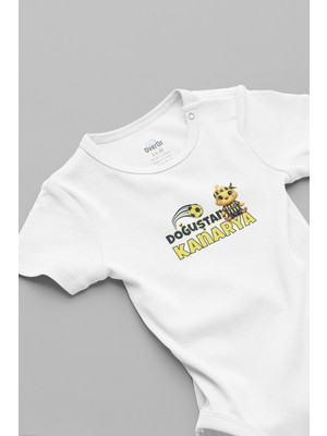 Overoz Doğustan Kanarya Yazılı Taraftar Bebek Body  5910-4