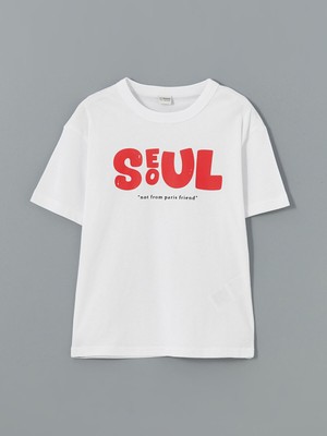 Lc Waikiki Yeni Sezon Bisiklet Yaka Seoul Baskılı Erkek Çocuk Tişört