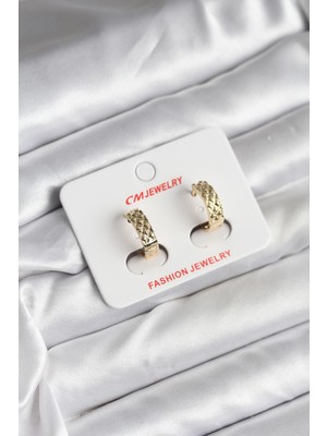 cleovibe 14K Gold Renk Kaplama cm Kadın Küpe