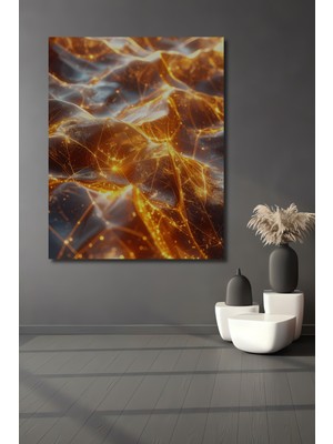 Beta Moda Hub Altın Ağ Illüzyon Yağlı Boya Görünümlü Dekoratif Ahşap Ev,antre,salon,ofis,mutfak,yatak Odası Tablo