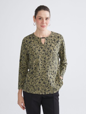 Lc Waikiki Yeni Sezon Bisiklet Yaka Çiçekli Bluz