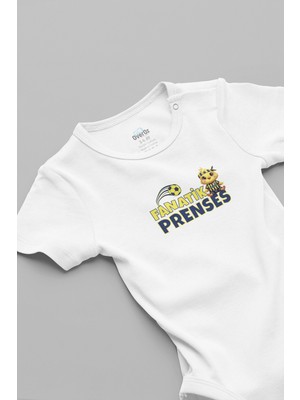 Overoz Fanatik Prenses Yazılı Kanarya Taraftar Bebek Body  5910-5