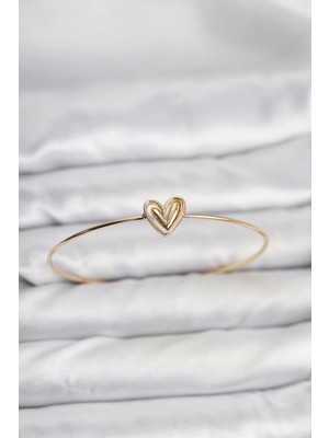 cleovibe Kalp Model Gold Renk Bileklik