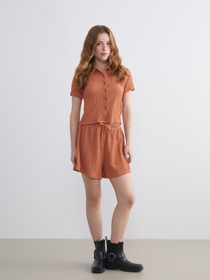 Lc Waikiki Yeni Sezon Beli Lastikli Dokulu Kadın Şort