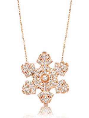 Menessa World 925 Ayar Gümüş Kar Tanesi Kadın Gümüş Kolye