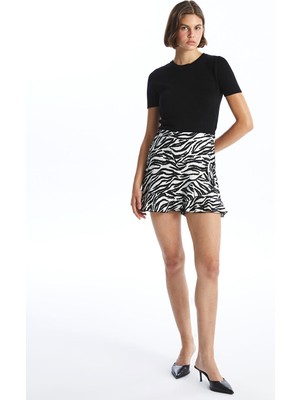 Lc Waikiki Yeni Sezon Beli Fermuarlı A Kesim Desenli Kadın Etek