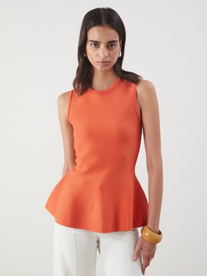 Lc Waikiki Yeni Sezon Bisiklet Yaka Peplum Triko Bluz