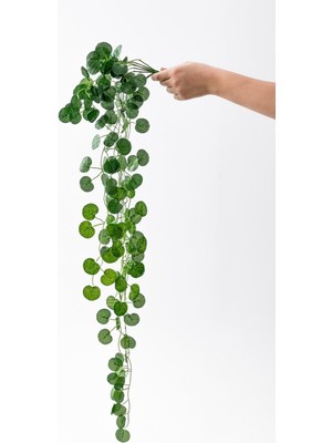 Güleç Yapay Çiçek Yapay 9 Dallı Sarmaşık Yuvarlak Yaprak