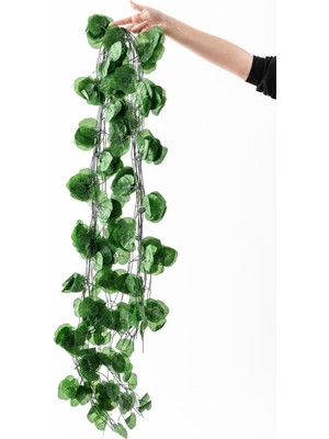 Güleç Yapay Çiçek Yapay Zincir Sarmaşık Yuvarlak Yaprak 12LI