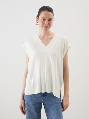 Lc Waikiki Yeni Sezon V Yaka Kadın Triko Süveter