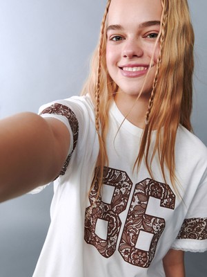 Lc Waikiki Yeni Sezon Bisiklet Yaka Genç Kız Tişört