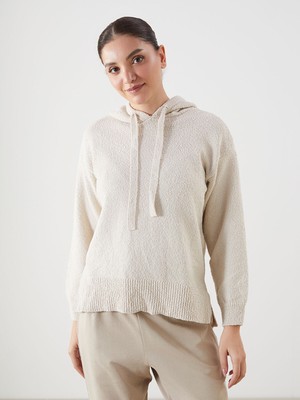 Lc Waikiki Yeni Sezon Kapüşonlu Oversize Kadın Triko Kazak