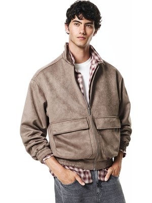 Lc Waikiki Yeni Sezon Rahat Kalıp Gömlek Yaka Süet Erkek Mont