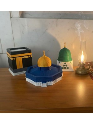 Üçlü Maket Set Büyük Boy (Kabe-Mescidi Aksa-Mescidi Nebevi)