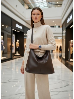 Nakşi Giyim Kadın Modern Tasarım Büyük Omuz Çantası