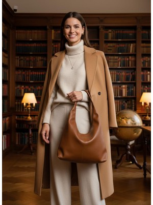 Nakşi Giyim Kadın Modern Tasarım Büyük Omuz Çantası