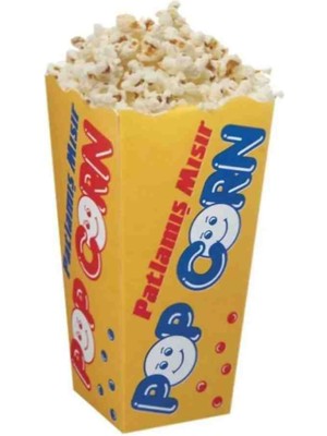 Yağmur Ambalaj Popcorn Mısır Kutusu Küçük Boy (25ADET)