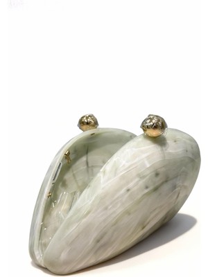 Mermer Desenli Lüks El Çantası