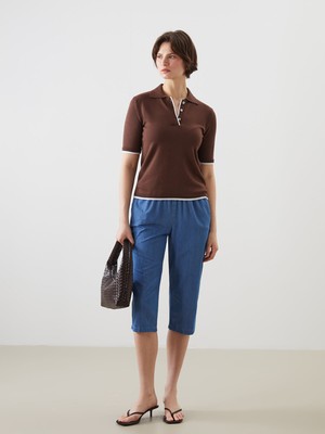 Lc Waikiki Yeni Sezon Beli Lastikli Kadın Jean Kapri