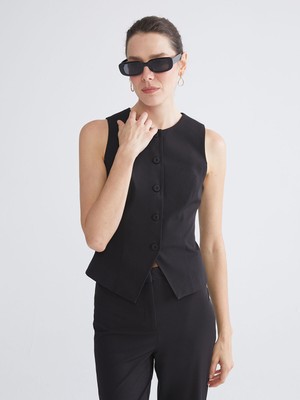 Lc Waikiki Yeni Sezon Bisiklet Yaka Kadın Klasik Yelek