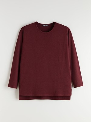 Lc Waikiki Yeni Sezon Bisiklet Yaka Oversize Kadın Tişört