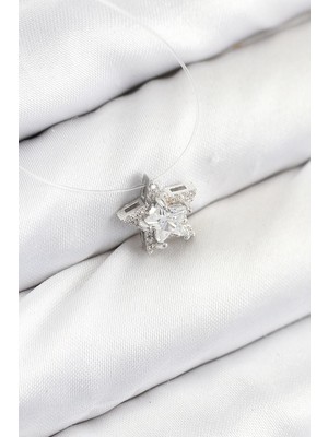 cleovibe Misineli Yıldız Model Gümüş Renk Hayalet Kolye