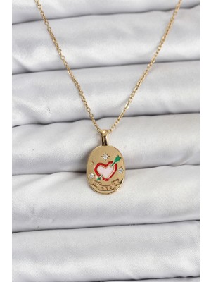 cleovibe 316L Çelik Zincir Gold Renk Kalp Figürlü Kadın Kolye