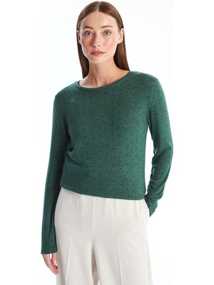 Lc Waikiki Yeni Sezon Bisiklet Yaka Puantiyeli Kadın Tişört