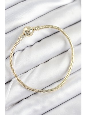 cleovibe Pirinç Charm Topcuk Model Gold Renk Kadın Bileklik