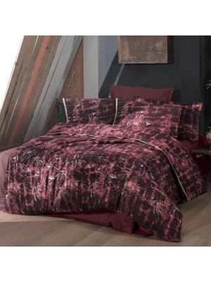 Sarev Doryana Tek Kişilik %100 Pamuk Flanel (Pazen) Nevresim Takımı Bordo Standart