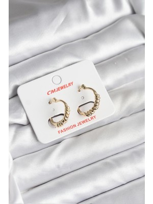 cleovibe 14K Gold Renk Kaplama cm Kadın Küpe