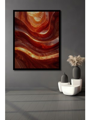 Beta Moda Hub Ahşap Akıntısı Yağlı Boya Görünümlü Ahşap Ev,antre,ofis,mutfak,yatak Odası Tablo Çerçeve Görünümlü