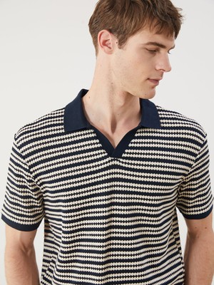 Lc Waikiki Yeni Sezon Polo Yaka Çizgili Erkek Tişört