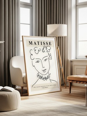 Fuart.Co Matisse Kadın Matisse Serisi Dijital Baskı Poster (Çerçevesiz) Mtfu