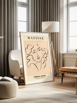 Fuart.Co Sakin Bakış Matisse Serisi Dijital Baskı Poster (Çerçevesiz) Mtfu