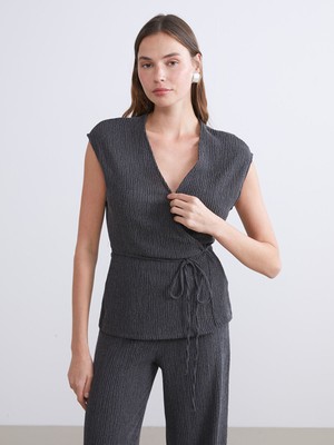 Lc Waikiki Yeni Sezon V Yaka Dokulu Kadın Yelek