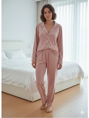 Çeyize Dair Herşey Snuggleup Kadife Düğmeli Pijama Takımı