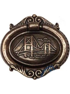 İlkyaz Fashion Dekoratif Zamak Sarkaç - Büyük, Kulp, Eskitme, 1 Adet ILKYZ-KRGRS34