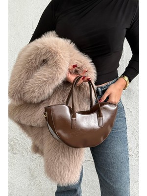 Septemmart Giglo Parlak Deri Kadın El ve Çapraz Çanta