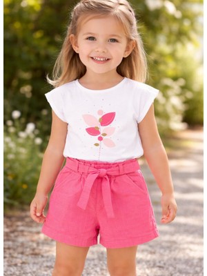 Fancy Kids Antalya Kız Çocuk Ikili Takım Ekru - Pembe 2-3 Yaş 