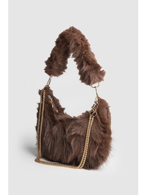 Septemmart Kadın Lior Peluş Çift Askılı El ve Çapraz Çanta