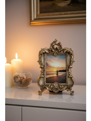 Hanlar Home Şık Klasik Hediyelik Barok Çerçeve Vizon Renk