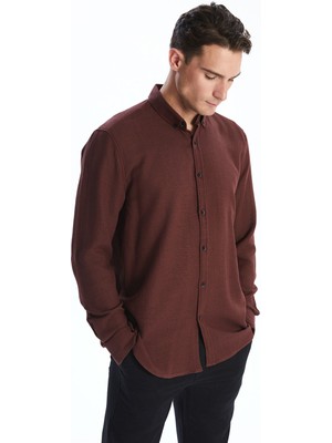 Lc Waikiki Yeni Sezon Slim Fit Uzun Kollu Armürlü Erkek Gömlek