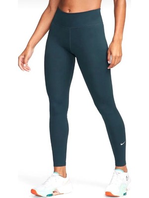 Nike Women's One Dri Fit Mid-Rise Yüksek Belli Toparlayıcı Yeşil Kadın Tayt DD0252-328