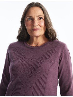 Lc Waikiki Yeni Sezon Bisiklet Yaka Dokulu Kadın Triko Kazak