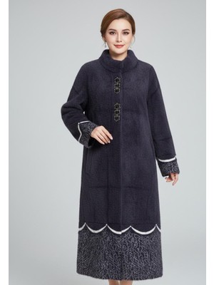 Rabiossa Kadın Desenli Uzun Kışlık Kaban