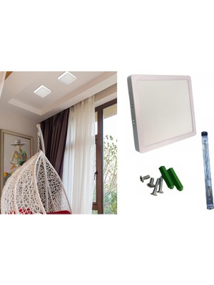 Cata 18W Günışığı S.ü.kare LED Panel (Beyaz Kasa)