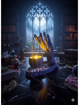 Dekoratif El Figürü Içindeki Pilli Mum Hediyeli